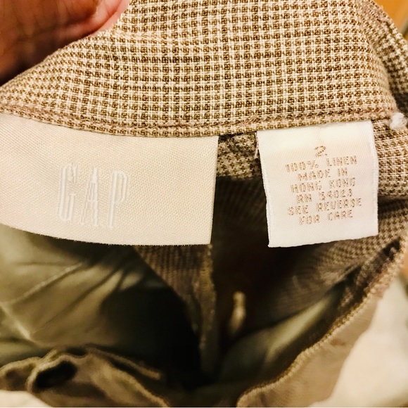 Vintage 1980’s Gap beige and tan houndstooth motif pants. Size S. Good used cond - Picture 7 of 11